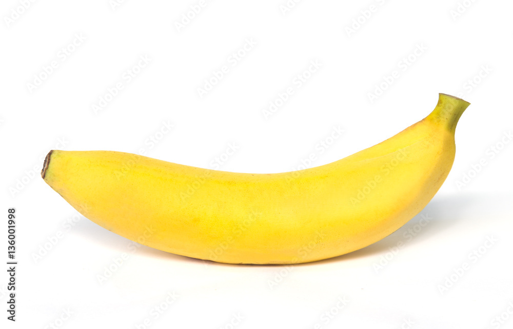 Banana. Ripe banana isolated on white background.