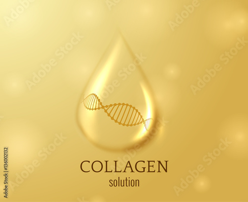 Collagen drop vector background. EPS10