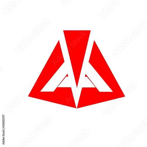 Free Download initial letter AK logo vector red color - GFXLoad