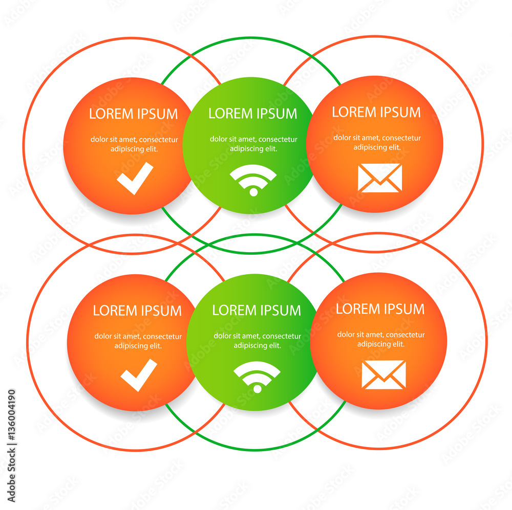 Fototapeta premium Vector circle for infographic. Template for cycling diagram, graph, presentation and round chart.