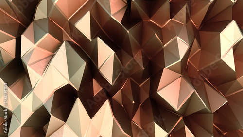 Obraz na plátne 3d rendering picture of abstract polygonal pattern background