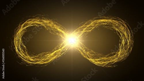 Konstfotografi endless loop of moving energy particles
