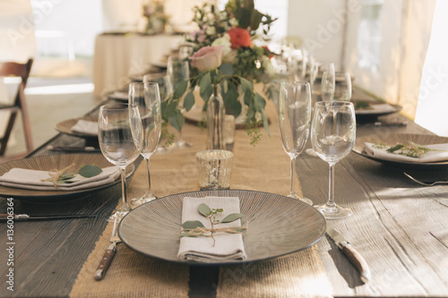 Dinner Table at Wedding Reception