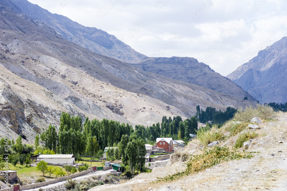 Village in Fann Mountains, Tajikistan