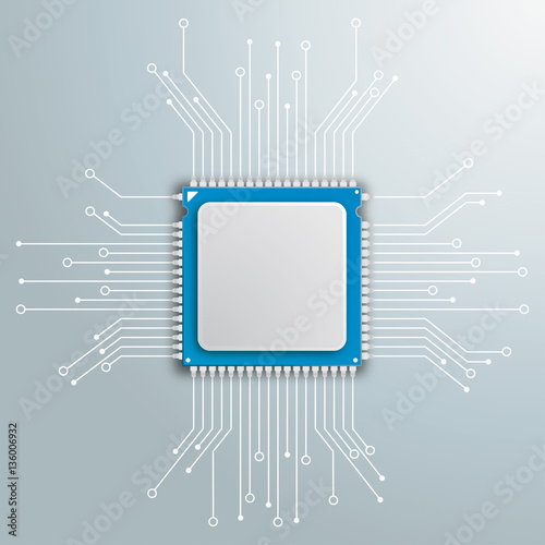 Futuristic Processor Circuit Board Infographic