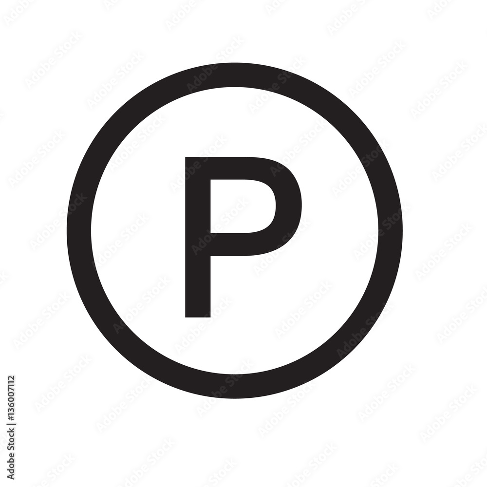 parking icon on white background. parking sign. parking icon on white background. parking sign.