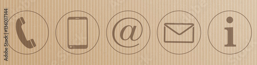 Cardboard Contact Icons Header