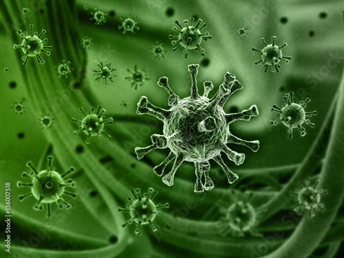 Virus SEM abstract illustration photo