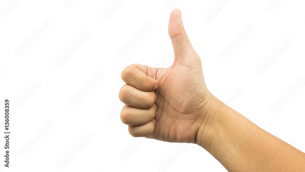 Good hand on white background , Clipping - path Good hand on white background , Clipping - path