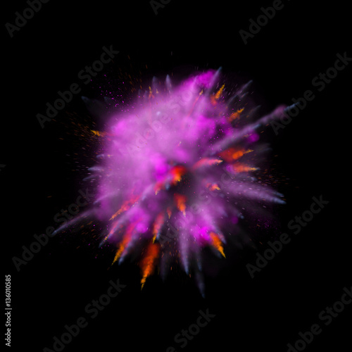 Color powder explosion background