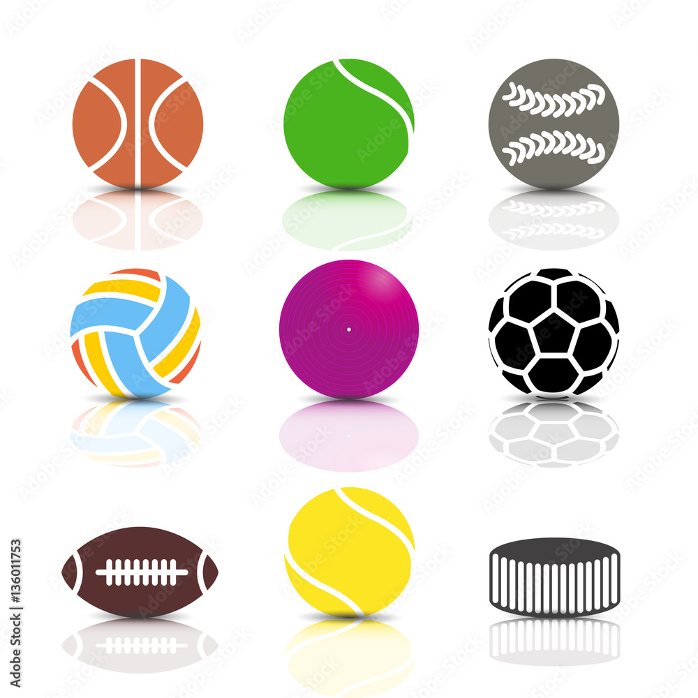 Set of sports icons, vector illustration. Set of sports icons, vector illustration.