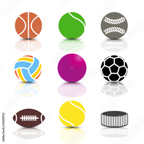 Set of sports icons  vector illustration.