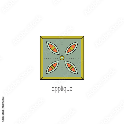 Applique line icon