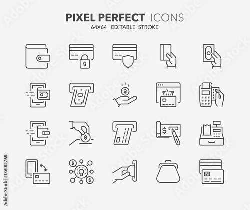 money thin line icons 1