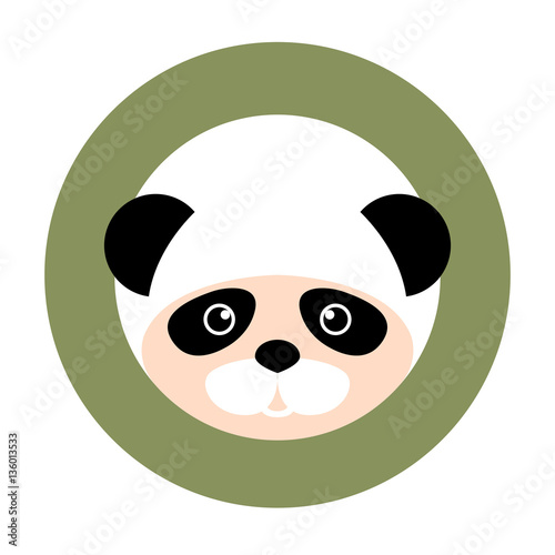 Fototapeta Naklejka Na Ścianę i Meble -  Panda Bear Flat vector illustration style