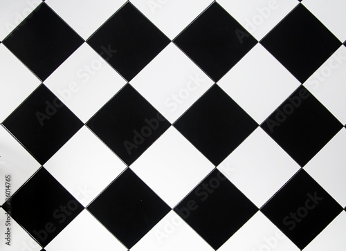 Black and white tile for background and texture