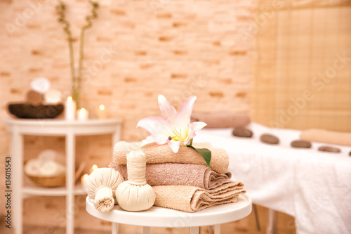 Massage setting in modern wellness center