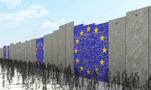 Foto european border wall