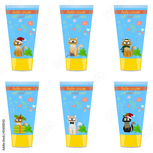 Baby cream tube with kids design
