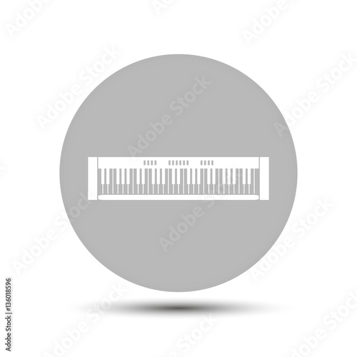 Synthesizer icon on a gray background