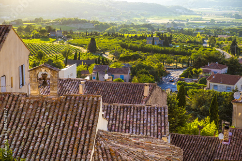 Countryside landscape in Bonnieux in Provence France photo