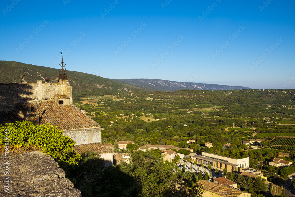 Countryside landscape in Bonnieux in Provence France