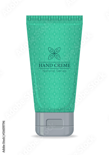 Natural Series Hand Cream Bottle Isolated.