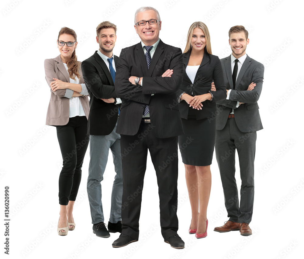Group of smiling business people. Isolated over white background Group of smiling business people. Isolated over white background