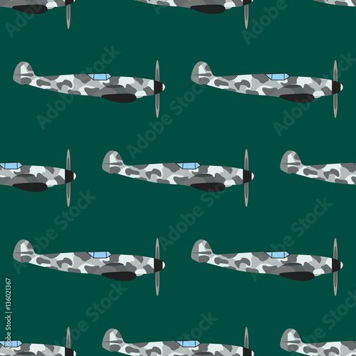 Airplane seamless pattern vector illustration. photo