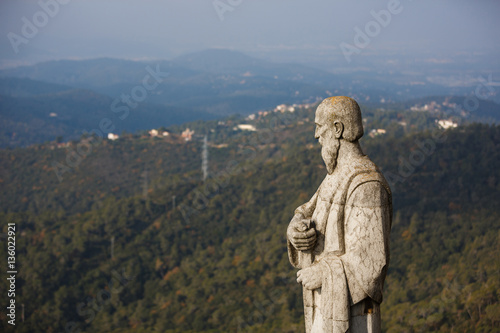 Statue over the Barcelona city