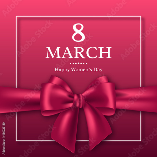 March 8 greeting card for International Womans Day.