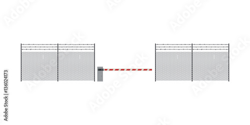 Metal fence and barrier