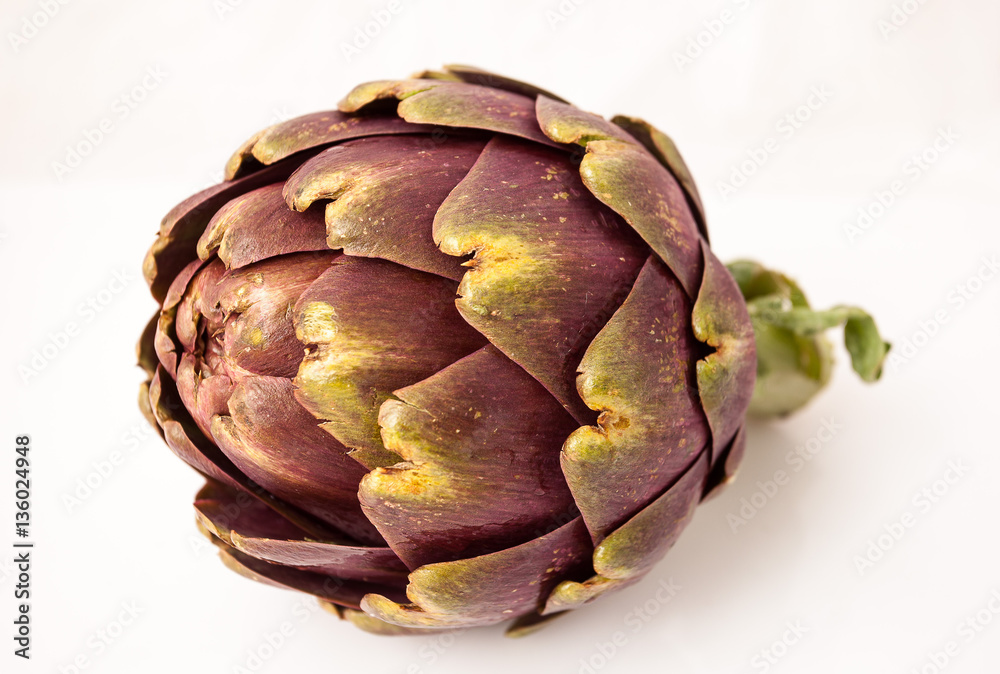 Fototapeta premium fresh artichoke on a white background.