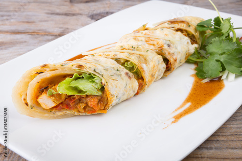 Chicken roll indian style
