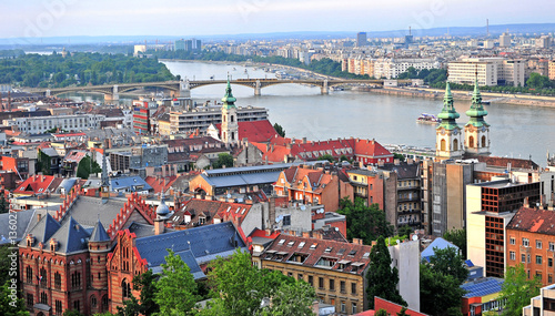 Top view of Budapest historical centre