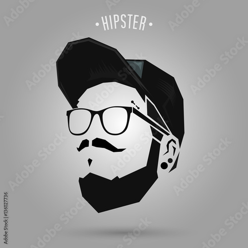 hipster punk wearing cap