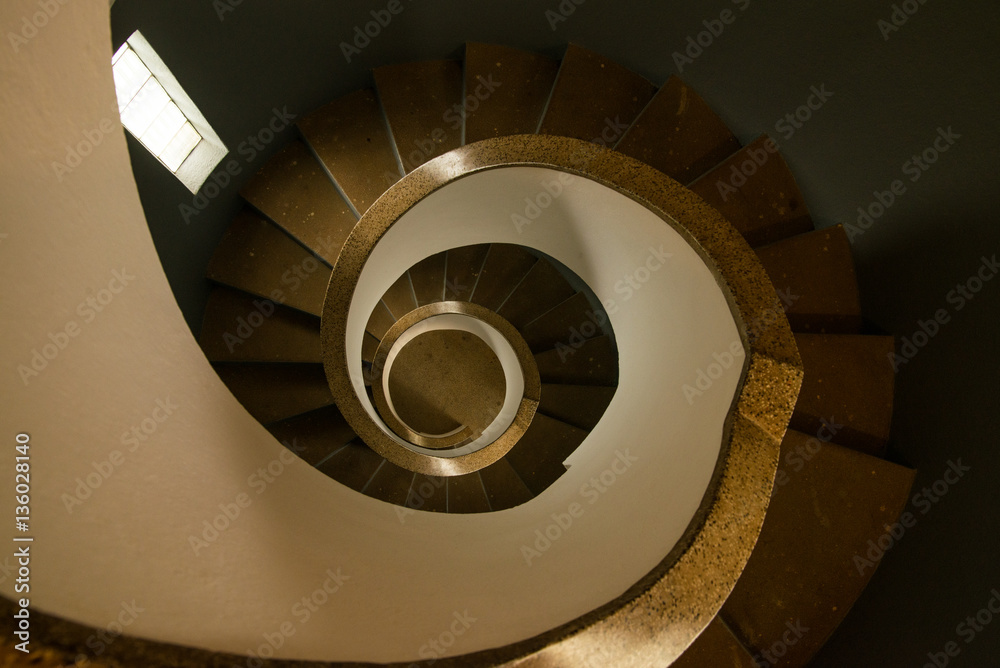 Spiral staircase in lighthouse