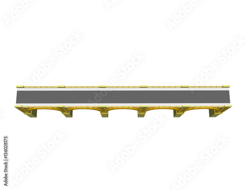 Bridge. Isolated on white b...