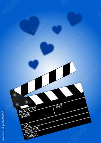 movie love - movie clapper board 