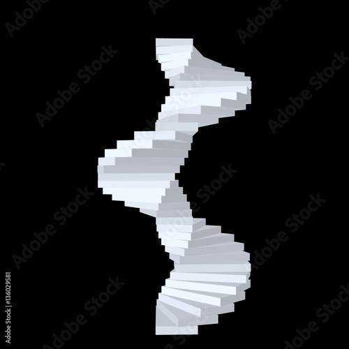 Spiral staircase. Isolated ...