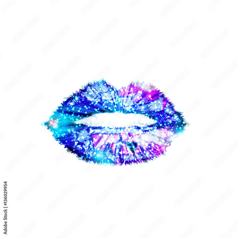 Fototapeta premium Woman lips love valentine kiss background