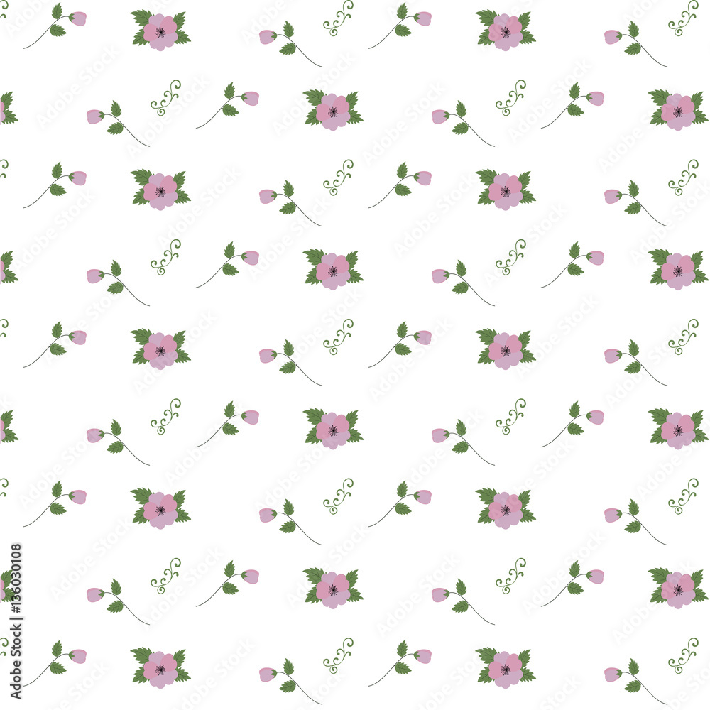  retro floral pattern with flowers