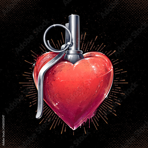 Heart Grenade Art