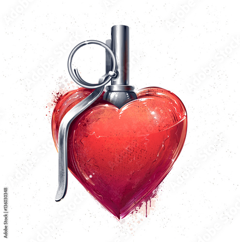 Heart Grenade Art