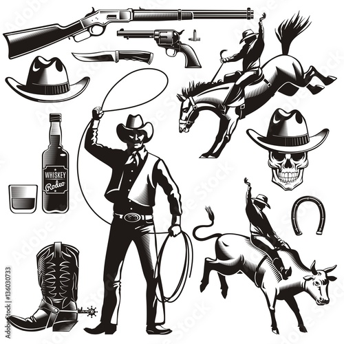 Vintage Rodeo Elements Set