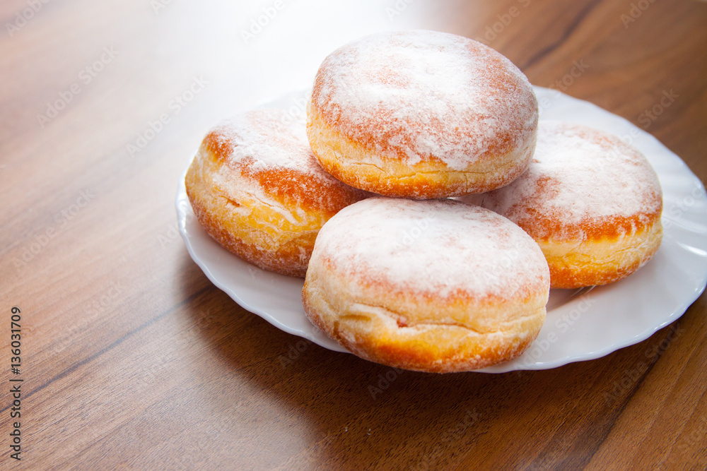 doughnuts on the plate