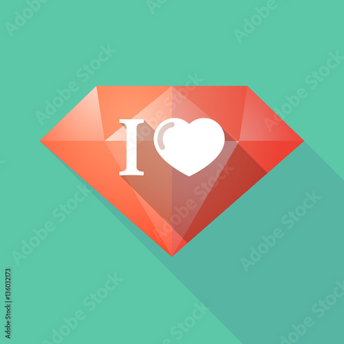 Long shadow  diamond with  an " I like" glyph