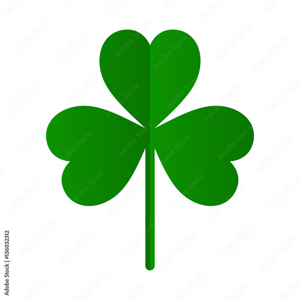 vector paper green shamrock on white background vector paper green shamrock on white background