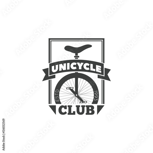 Vector illustration of the logo "Unicycle club".