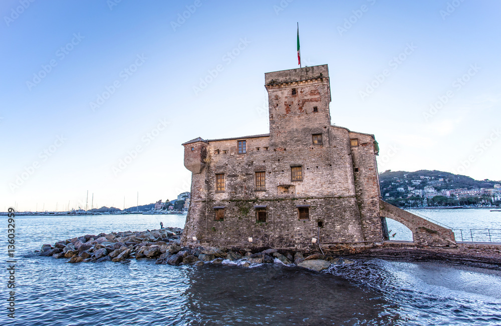 The ancient castle on the sea, Rapallo, Genoa (Genova), Italy The ancient castle on the sea, Rapallo, Genoa (Genova), Italy